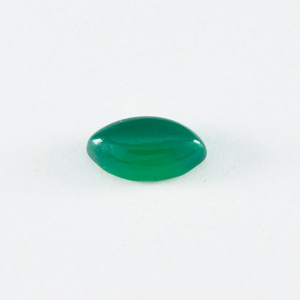 Riyogems 1PC Green Onyx Cabochon 9x18 mm Marquise Shape A+1 Quality Loose Stone