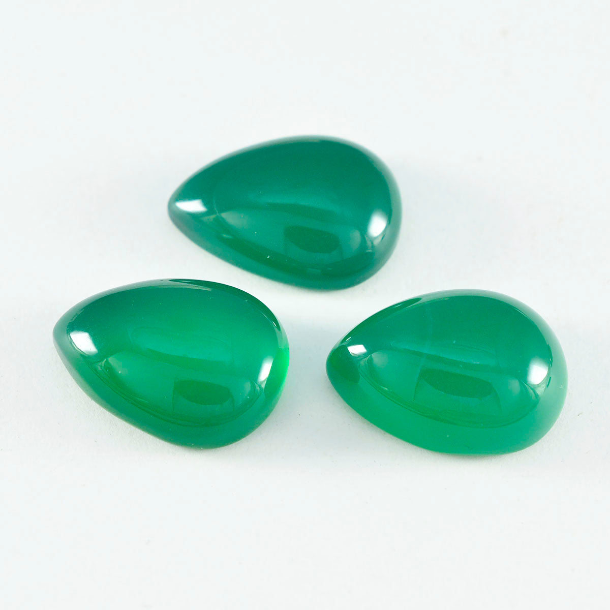 riyogems 1шт зеленый оникс кабошон 10х14 мм грушевидной формы отличное качество россыпь драгоценных камней