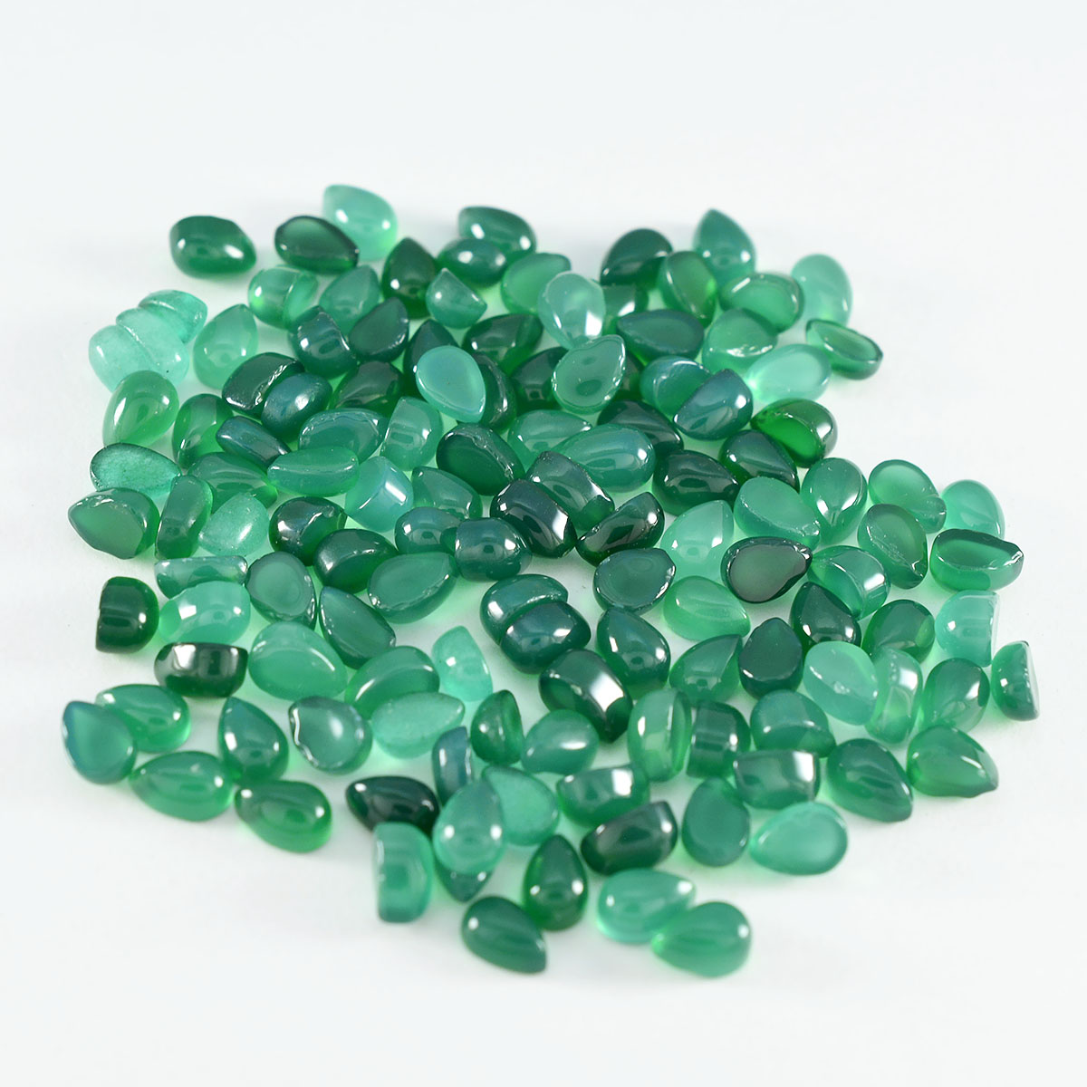 riyogems 1шт зеленый оникс кабошон 4х6 мм грушевидной формы драгоценный камень отличного качества