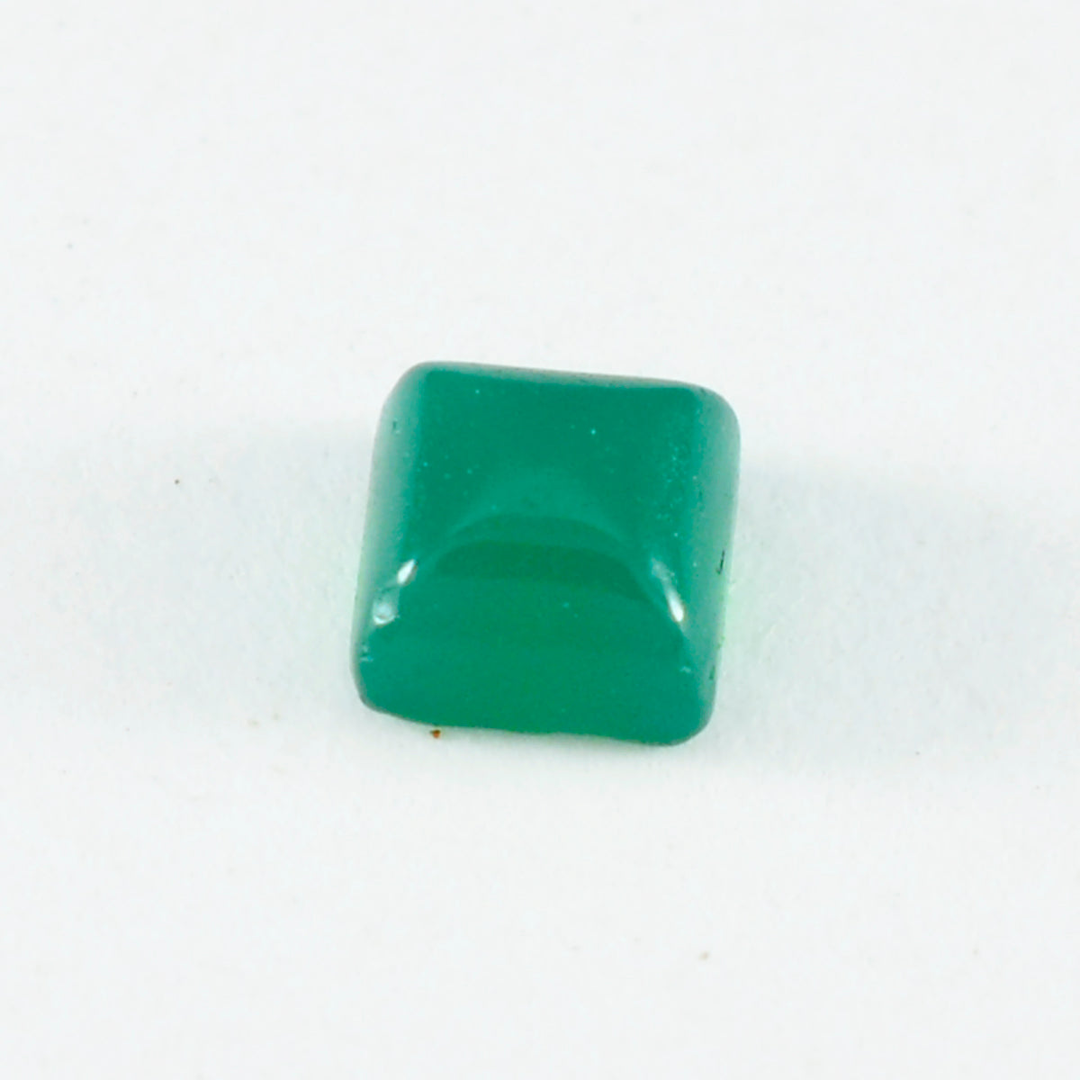 riyogems 1 st grön onyx cabochon 11x11 mm fyrkantig form snygg kvalitetssten