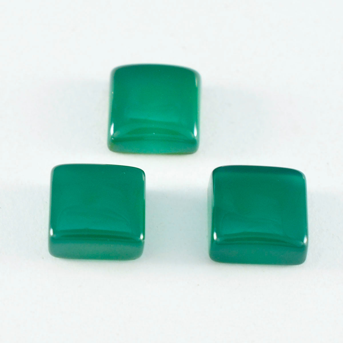 Riyogems 1PC groene onyx cabochon 13x13 mm vierkante vorm mooie kwaliteit losse edelsteen