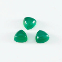 Riyogems 1 Stück grüner Onyx-Cabochon, 11 x 11 mm, Billionenform, süßer, hochwertiger loser Stein