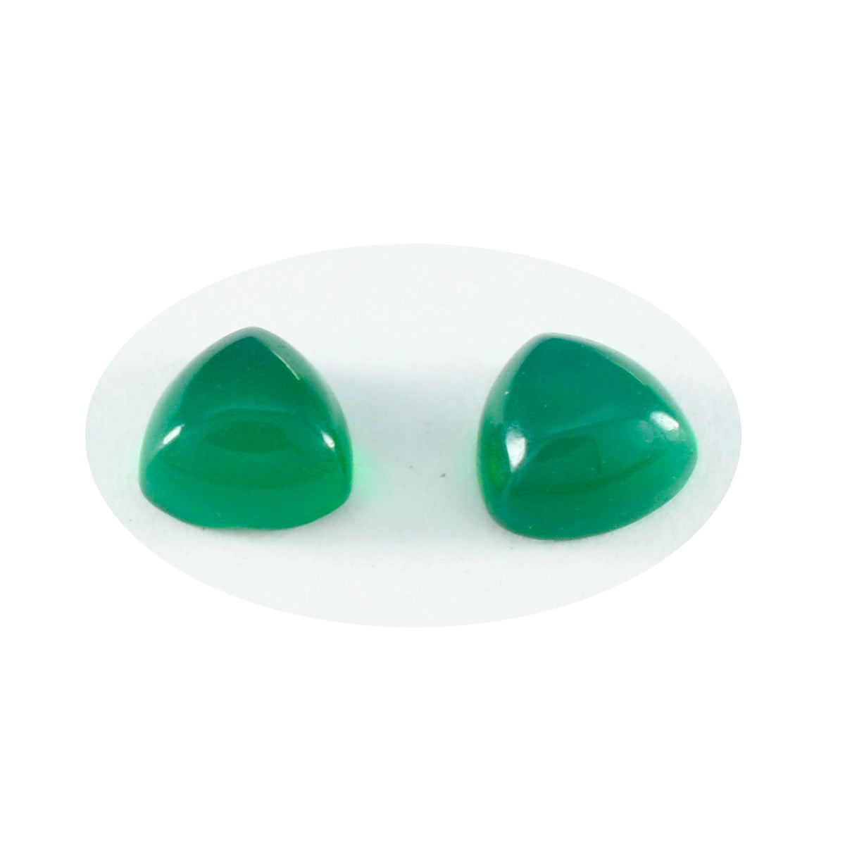 riyogems 1pc グリーン オニキス カボション 13x13 mm 兆形状の素晴らしい品質の宝石