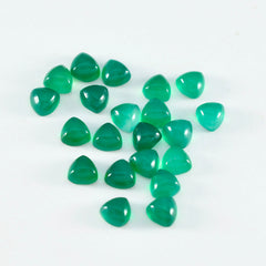 riyogems 1pc グリーン オニキス カボション 4x4 mm 兆型の驚くべき品質のルース宝石