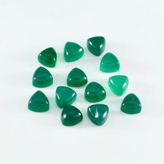 Riyogems 1PC Green Onyx Cabochon 8x8 mm Trillion Shape fantastic Quality Gemstone