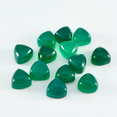 riyogems 1 st grön onyx cabochon 9x9 mm biljoner form häpnadsväckande kvalitet lös pärla