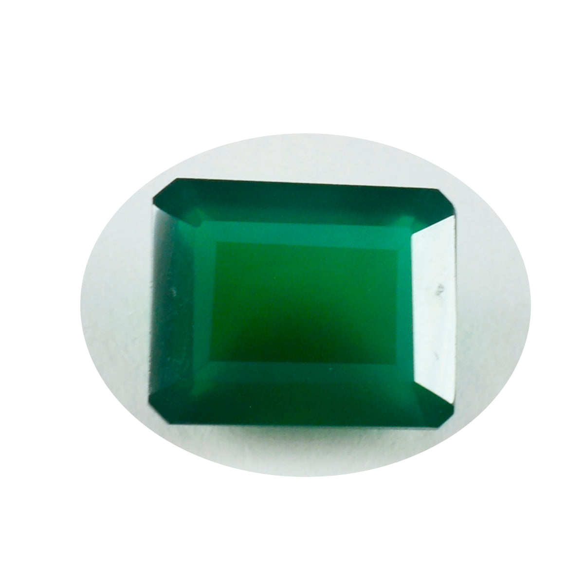 Riyogems 1PC Natural Green Onyx Faceted 12x16 mm Octagon Shape Nice Quality Loose Gems