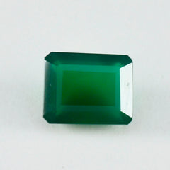 Riyogems 1PC Natural Green Onyx Faceted 12x16 mm Octagon Shape Nice Quality Loose Gems