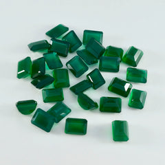 Riyogems 1PC Real Green Onyx Faceted 4x6 mm Octagon Shape cute Quality Loose Gems