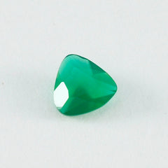 riyogems 1pc ナチュラル グリーン オニキス ファセット 12x12 mm 兆形状の美しさの品質のルース宝石