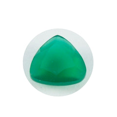 Riyogems 1PC Real Green Onyx Faceted 13x13 mm Trillion Shape amazing Quality Loose Stone