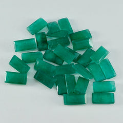 Riyogems 1PC Genuine Green Jasper Faceted 3x6 mm  Baguette Shape cute Quality Loose Gemstone