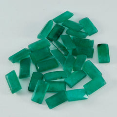 riyogems 1шт натуральная зеленая яшма граненая 4x8 мм форма багета качественный драгоценный камень