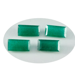 Riyogems 1PC Real Green Jasper Faceted 5x10 mm  Baguette Shape AA Quality Gems