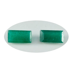 Riyogems 1 pieza jaspe verde auténtico facetado 8x16 mm forma Baguette A+1 gema suelta de calidad