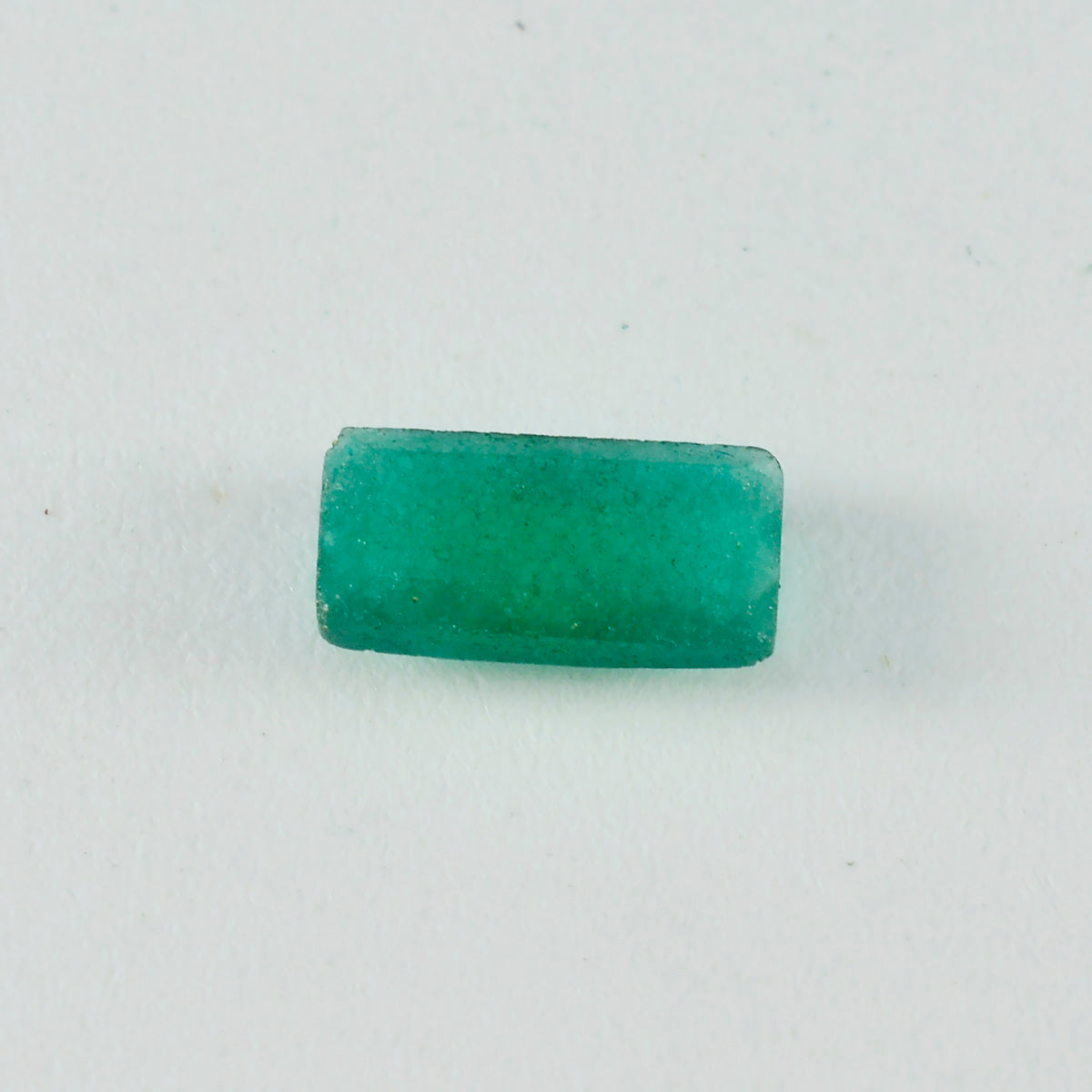 riyogems 1pc リアル グリーン ジャスパー ファセット 8x16 mm バゲット形状 a+1 品質ルース宝石