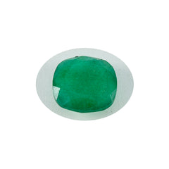 Riyogems 1PC echte groene jaspis gefacetteerd 10x10 mm kussenvorm knappe kwaliteitsedelsteen