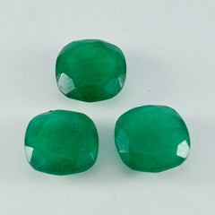 riyogems 1 шт. натуральная зеленая яшма ограненная 11х11 мм в форме подушки красивый качественный свободный драгоценный камень