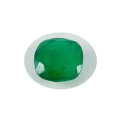 Riyogems 1PC Real Green Jasper Faceted 12x12 mm Cushion Shape nice-looking Quality Loose Gems