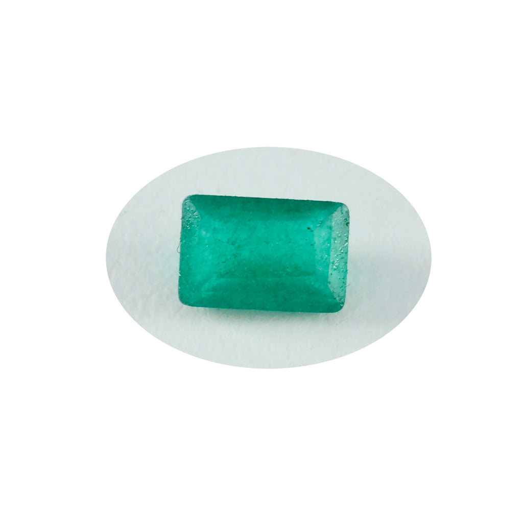 Riyogems 1PC echte groene jaspis gefacetteerd 10x12 mm achthoekige vorm prachtige kwaliteit losse steen