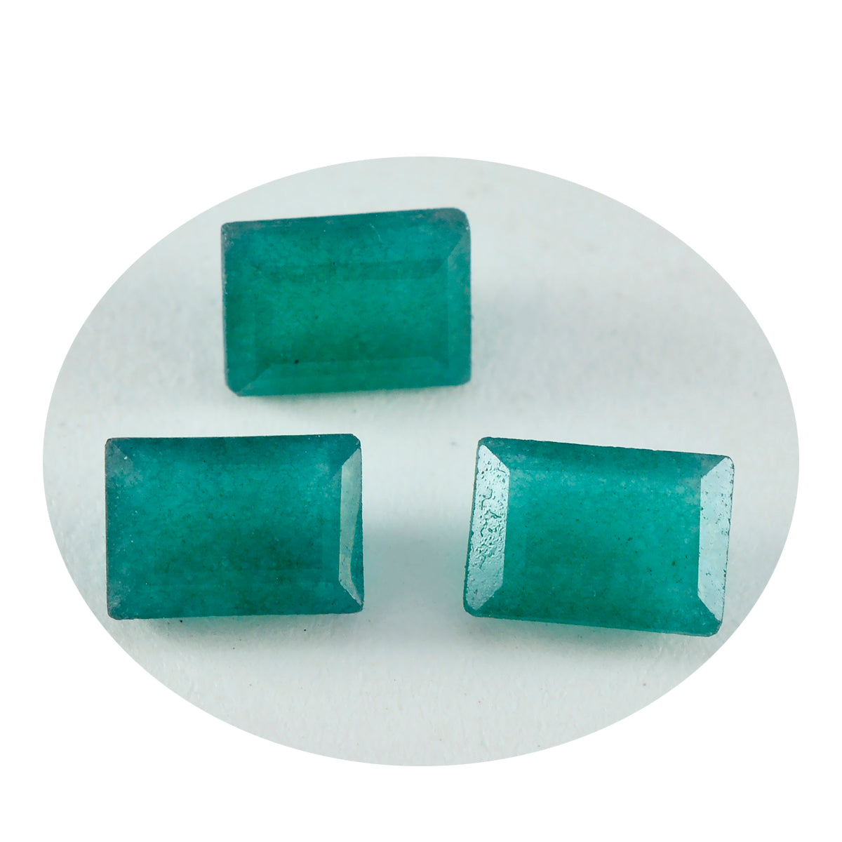 Riyogems 1PC echte groene jaspis gefacetteerd 10x14 mm achthoekige vorm zoete kwaliteit losse edelsteen