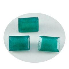 riyogems 1pc 本物のグリーンジャスパー ファセット 10x14 mm 八角形の甘い品質のルース宝石