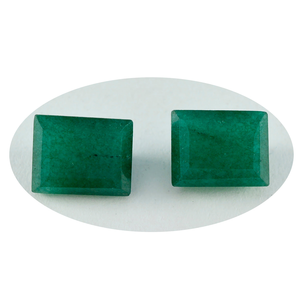 Riyogems 1pc jaspe vert naturel à facettes 12x16mm forme octogonale gemme de superbe qualité