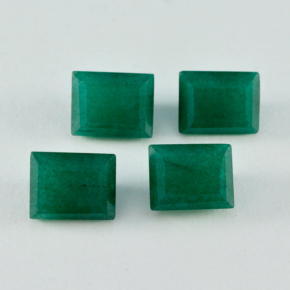 Riyogems 1PC natuurlijke groene jaspis gefacetteerd 12x16 mm achthoekige vorm uitstekende kwaliteit edelsteen