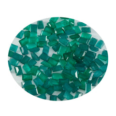 riyogems 1pc ナチュラル グリーン ジャスパー ファセット 3x5 mm 八角形のかなり品質のルース宝石