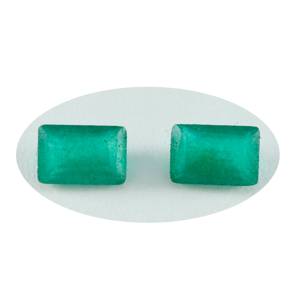 Riyogems 1 Stück natürlicher grüner Jaspis, facettiert, 9 x 11 mm, achteckige Form, verblüffende, hochwertige lose Edelsteine