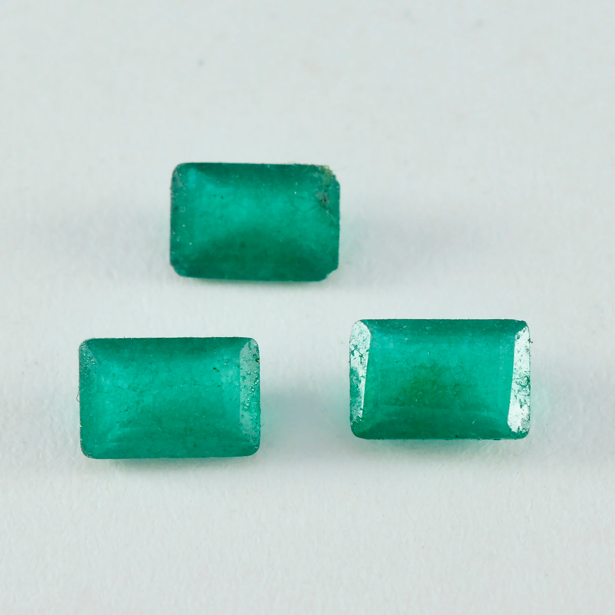 riyogems 1pc ナチュラル グリーン ジャスパー ファセット 9x11 mm 八角形の驚くべき品質のルース宝石