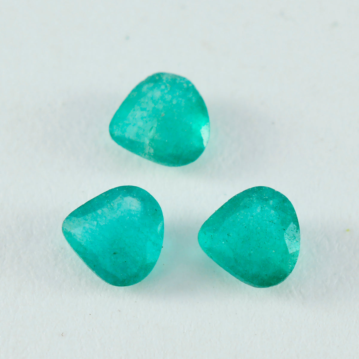 riyogems, 1 шт., настоящая зеленая яшма, граненая, 10x10 мм, в форме сердца, качество AAA, свободный драгоценный камень
