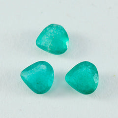 Riyogems 1PC Real Green Jasper Faceted 10x10 mm Heart Shape AAA Quality Loose Gemstone