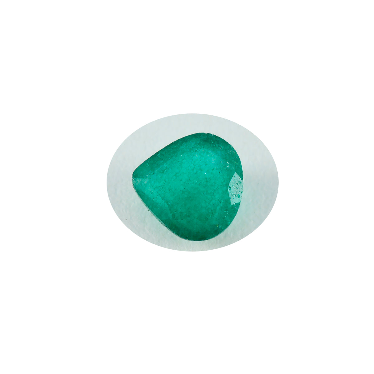 riyogems 1pc ナチュラル グリーン ジャスパー ファセット 12x12 mm ハートシェイプ a+1 品質の宝石