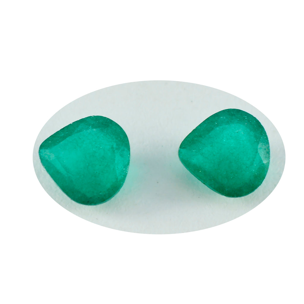 riyogems 1шт настоящая зеленая яшма граненая 13х13 мм в форме сердца камень качества А1