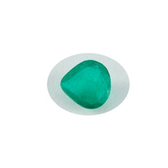 Riyogems 1 Stück echter grüner Jaspis, facettiert, 14 x 14 mm, Herzform, Edelstein von guter Qualität