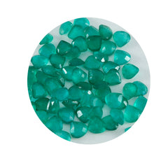 Riyogems 1PC Genuine Green Jasper Faceted 5x5 mm Heart Shape beauty Quality Stone