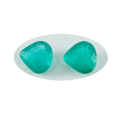 Riyogems 1PC natuurlijke groene jaspis gefacetteerd 9x9 mm hartvorm AA-kwaliteit losse steen