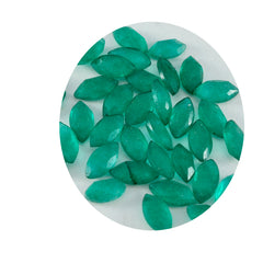 Riyogems 1PC echte groene jaspis gefacetteerd 4x8 mm marquise vorm aantrekkelijke kwaliteit losse steen
