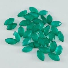 Riyogems 1PC Genuine Green Jasper Faceted 4x8 mm Marquise Shape attractive Quality Loose Stone