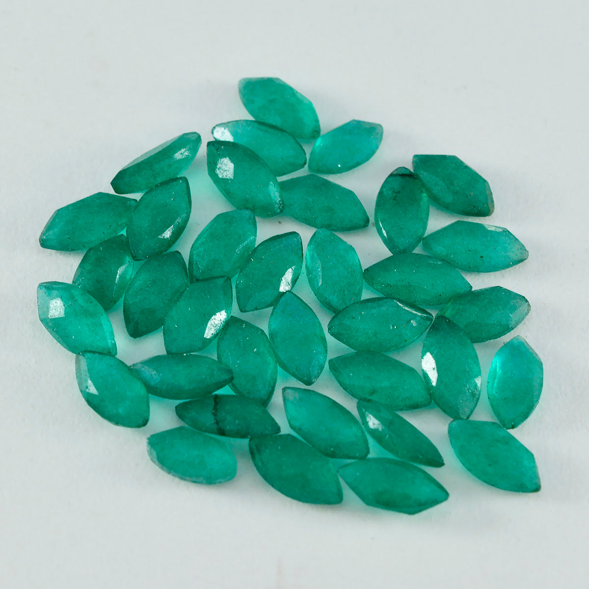 riyogems 1pc jaspe vert naturel à facettes 5x10 mm forme marquise jolie qualité pierre précieuse en vrac