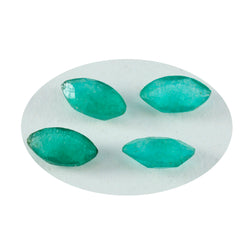 Riyogems 1 pièce véritable jaspe vert à facettes 7x14mm forme marquise pierres précieuses de belle qualité