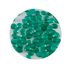 riyogems 1 pezzo di vero diaspro verde sfaccettato 4x6 mm di forma ovale, pietra sciolta di ottima qualità