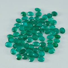 Riyogems 1PC echte groene jaspis gefacetteerd 4x6 mm ovale vorm mooie kwaliteit losse steen