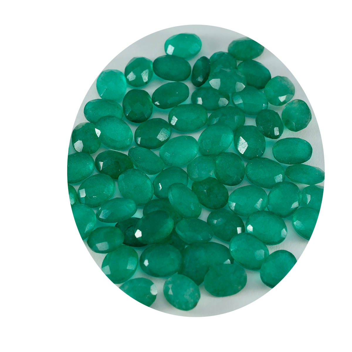 riyogems 1 шт. натуральная зеленая яшма граненая 5x7 мм овальной формы красивый качественный свободный драгоценный камень