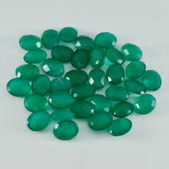 riyogems 1pc ナチュラル グリーン ジャスパー ファセット 6x8 mm 楕円形 素晴らしい品質の宝石