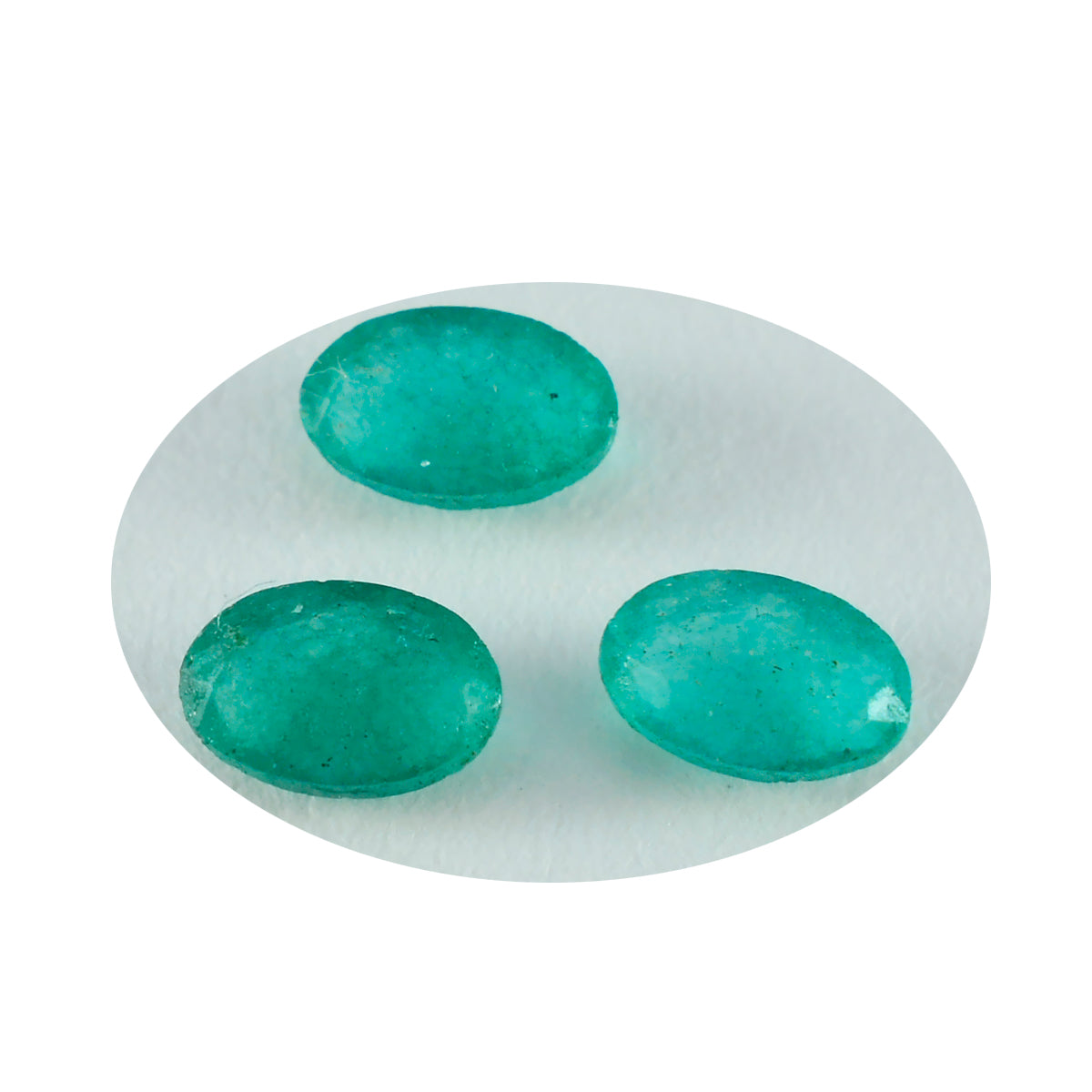 Riyogems 1PC echte groene jaspis gefacetteerd 7x9 mm ovale vorm fantastische kwaliteitsedelstenen