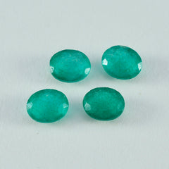 riyogems 1pc jaspe vert naturel à facettes 9x11 mm forme ovale pierre précieuse de merveilleuse qualité