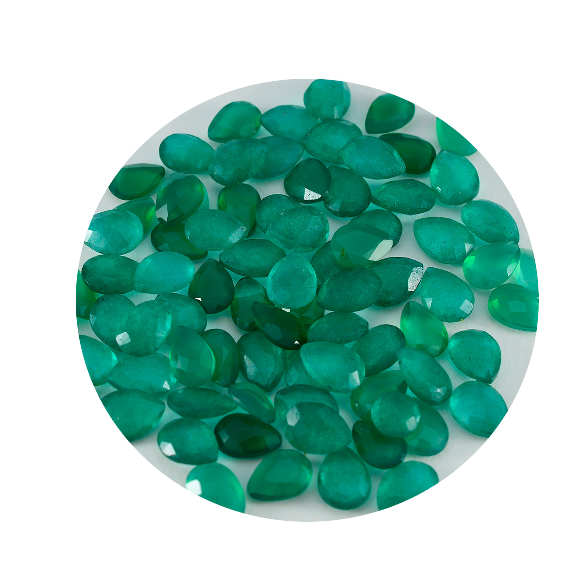 riyogems 1 st äkta grön jaspis facetterad 4x6 mm päronform fantastisk kvalitetspärla