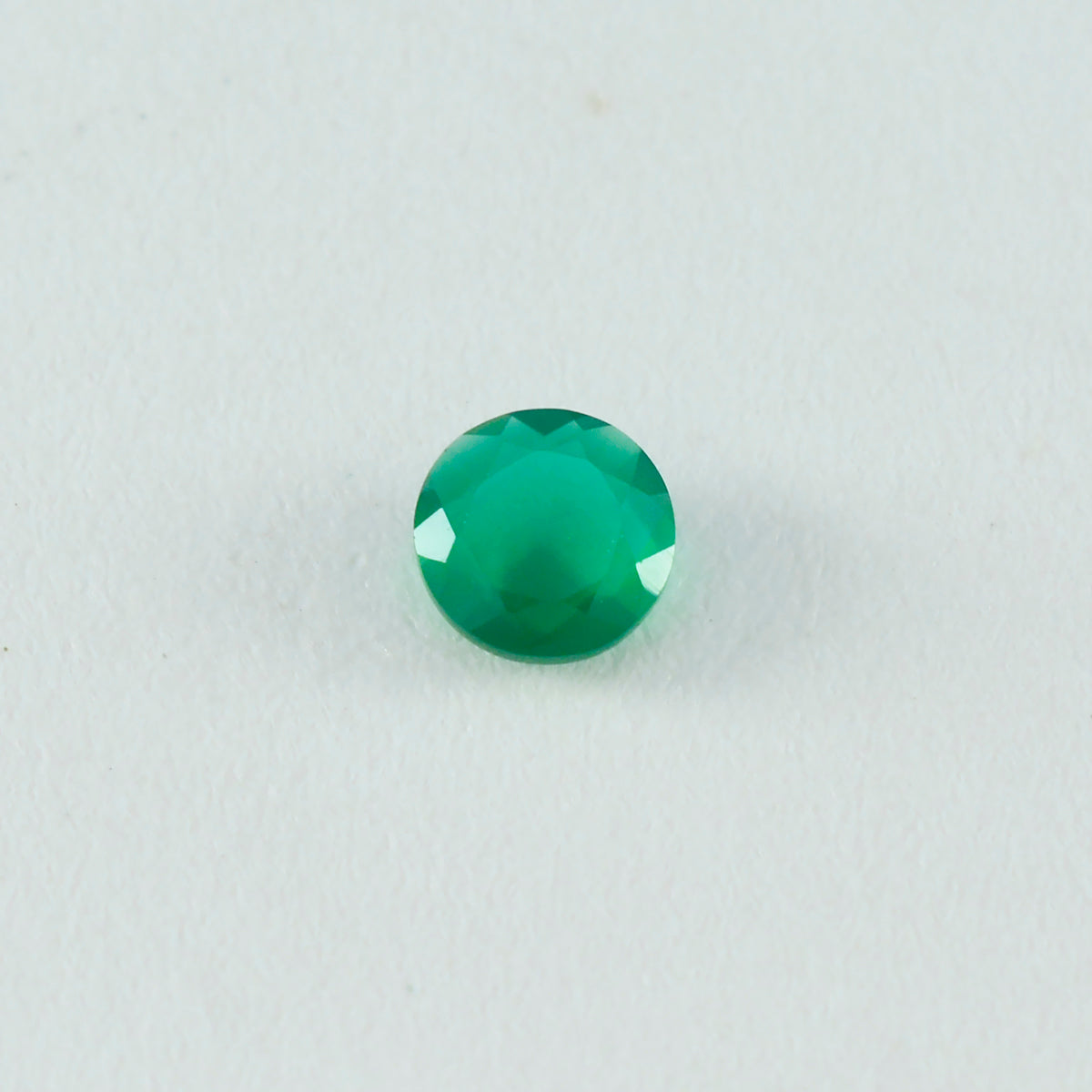 riyogems 1pc ナチュラル グリーン ジャスパー ファセット 4x4 mm ラウンド形状の美しい品質の石